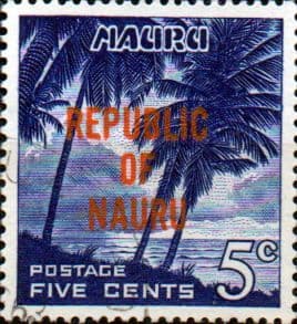 Nauru 1968 Republic Overprint Palm Trees SG 84 Fine Used