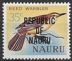 Nauru 1968 Republic Overprint Red Warbler SG 91 Fine Mint