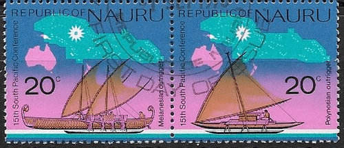 Nauru 1975 South Pacific Commission Conference Pair of 2 Fine Used