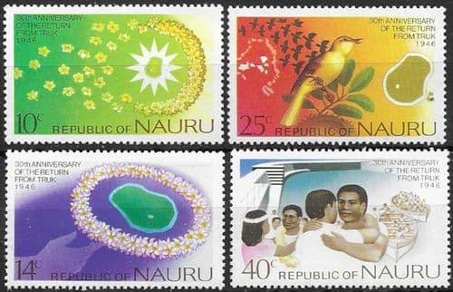 Nauru 1976 Return from Truk Set Fine Mint