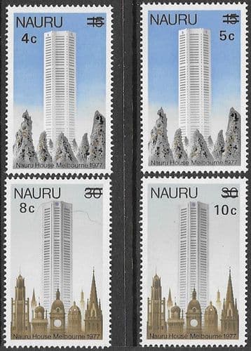 Nauru 1978 Nauru House Surcharged Set Fine Mint