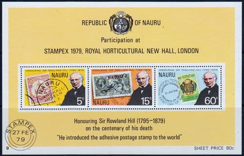 Nauru 1979 Sir Rowland Hill Miniature Sheet SG MS 207 Fine Mint