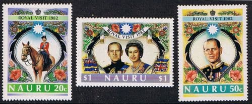 Nauru 1982 Royal Visit Set Fine Mint