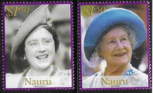 Nauru 2002 Queen Mothers Commemoration Set Fine Mint