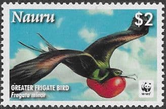 Nauru 2008 Endangered Species. Greater Frigate bird (Fregata minor) Sg 684 Fine Mint