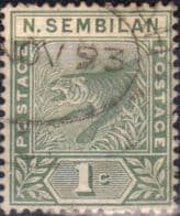 Negri Sembilan 1891 Tiger SG 2 Fine Used