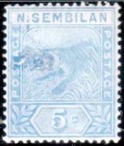 Negri Sembilan 1891 Tiger SG 4 Fine Used