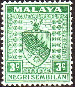 Negri Sembilan 1935 Coat of Arms SG 24 Fine Mint