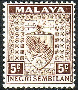 Negri Sembilan 1935 Coat of Arms SG 26 Fine Mint