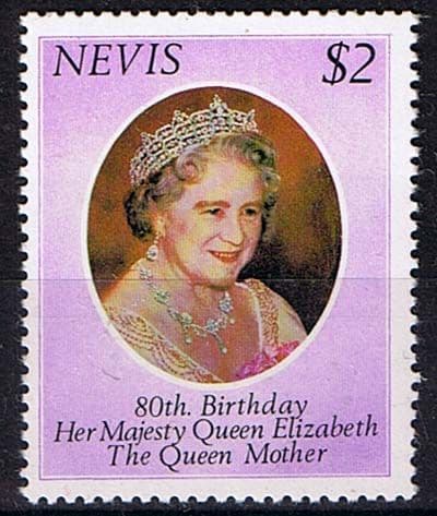 Nevis 1980 Queen Mothers 80th Birthday Fine Mint