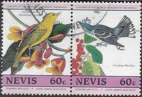Nevis 1985  Leaders of the World. Birds SG 273/4 Fine Used