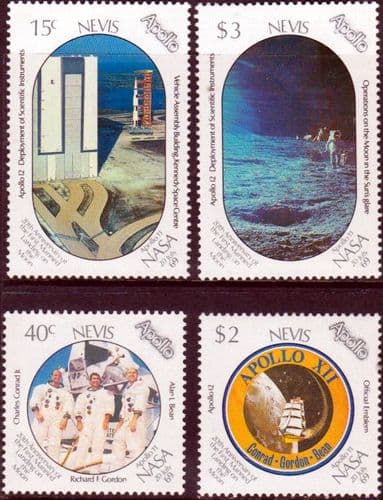 Nevis 1989 Landing on Moon Set Fine Mint