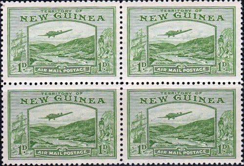 New Guinea 1939 Airmail Postage SG 212 Fine Mint Block of 4