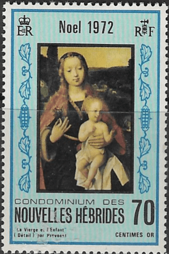 New Hebrides 1972 Christmas SG F186 French Fine Mint