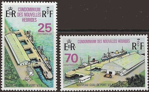 New Hebrides 1973 Opening of New Wharf at Villa Set French Fine Mint