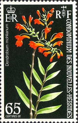 New Hebrides 1973 Orchids SG F192 French Fine Mint