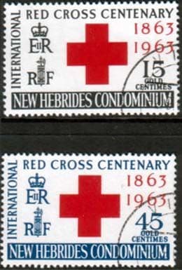 New Hebrides British 1963 Red Cross Centenary Set Fine Used