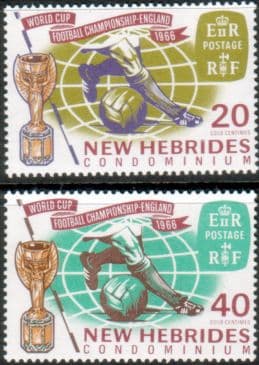 New Hebrides British 1966 Football World Cup SG 118 Fine Mint