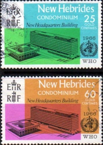 New Hebrides British1966 World Health Organisation Set Fine Used