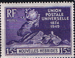 New Hebrides French 1949 Universal Postal Union SG F78 Fine Mint