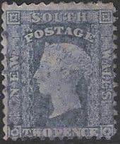 New South Wales 1860 for Registered Latters SG 136 Fine Used