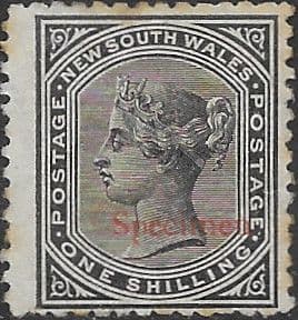 New South Wales 1871 Queen Victoria Optd "Specimen" SG 221 Fine Mint
