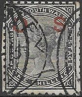 New South Wales 1879 Queen Victoria Optd SG O12b Used