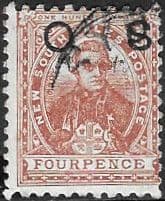 New South Wales 1888 Captain Cook Official Stamp SG O41c Fine Used