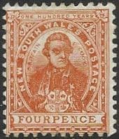 New South Wales 1888 Captain Cook SG 255e Fine Mint