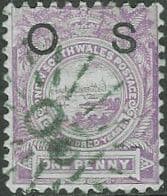 New South Wales 1888 View of Sydney Official Stamp SG O39b Fine Used