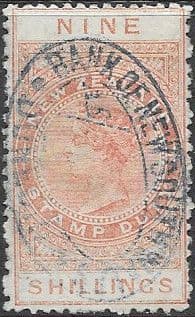 New Zealand 1882 Postal Fiscal SG F43 Fine Used