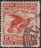 New Zealand 1898 SG 257 Kea and kaka Fine Used