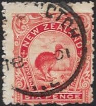 New Zealand 1907 Brown Kiwi SG 376a Good Used