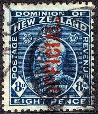 New Zealand 1910 King Edward VII Official SG O76 Fine Used