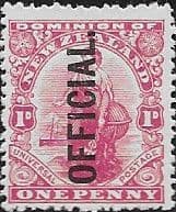 New Zealand 1910 Official SG O78 1d Universal Fine Mint