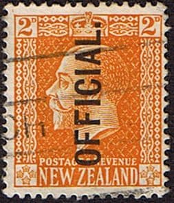 New Zealand 1915 King George V Official SG O98 Fine Used
