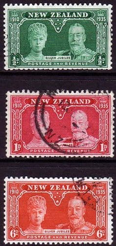 New Zealand 1935 King George V Silver Jubilee Set Fine Used