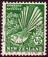 New Zealand 1935 SG 556 Collared Grey Fantail Bird Fine Used