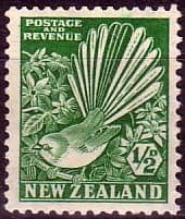 New Zealand 1936 SG 577 Collared Grey Fantail Bird Fine Mint