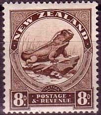 New Zealand 1936 SG 586 Tuatara Lizard Fine Mint
