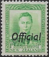 New Zealand 1938 King George VI Official SG O137 Fine Mint