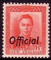 New Zealand 1938 King George VI Official SG O139 Fine Used