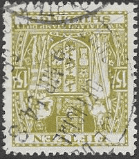 New Zealand 1940 Arms Postal Fiscal SG F202 iw Fine Used