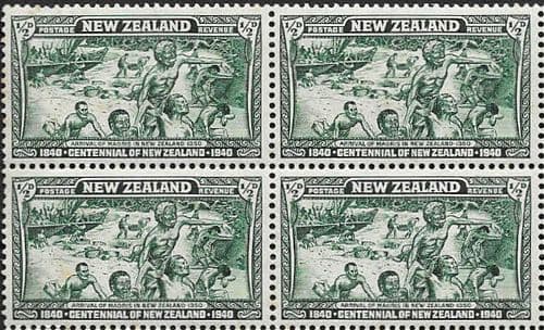 New Zealand 1940 Centenary SG 613 Fine Mint Block of 4