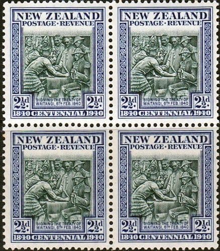 New Zealand 1940 Centenary SG 617 Fine Mint Block of 4
