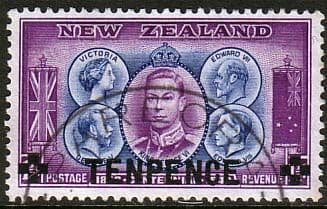 New Zealand 1944 Overprint SG 662 Fine Used