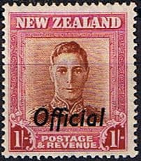 New Zealand 1947 George VI Head SG O157a Fine Mint