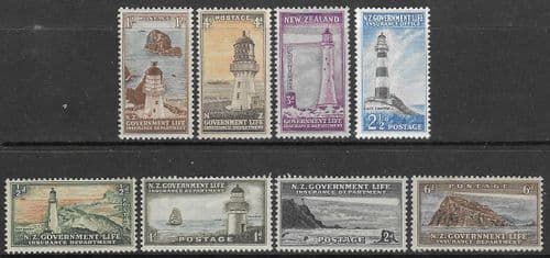 New Zealand 1947 Lighthouses Set Fine Mint