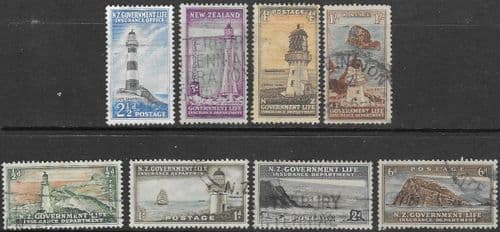 New Zealand 1947 Lighthouses Set Fine Used