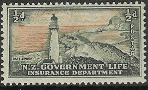 New Zealand 1947 Lighthouses SG L42 Fine Mint
